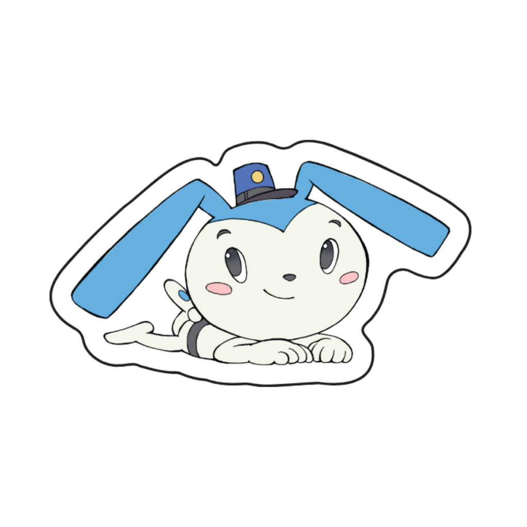 機動警察パトレイバーEZY パーワンくん（寝そべり） ダイカットステッカー